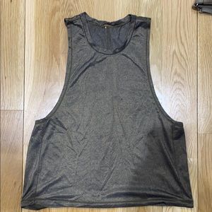 Gold lululemon muscle tank